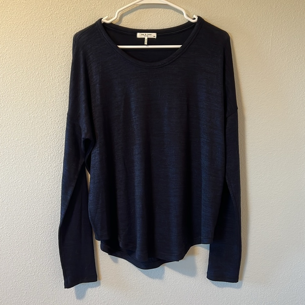 Rag & Bone Hudson Long Sleeve Navy